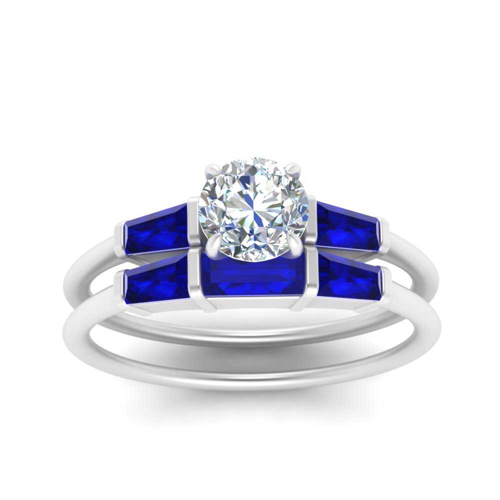 round-cut-bar-set-sapphire-ring-with-matching-3-baguette-wedding-band-in-FDENS100ROGSABL-NL-WG