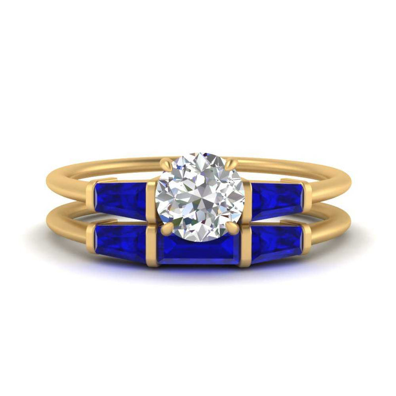 round-cut-bar-set-sapphire-ring-with-matching-3-baguette-wedding-band-in-yellow-gold-FDENS100ROGSABL-NL-YG