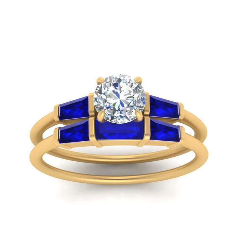 round-cut-bar-set-sapphire-ring-with-matching-3-baguette-wedding-band-in-yellow-gold-FDENS100ROGSABLANGLE5-NL-YG