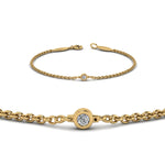 Load image into Gallery viewer, single-diamond-chain-bracelet-in-14k-yellow-gold-fdbr651576angle2-nl-yg