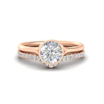 Load image into Gallery viewer, round-cut-bezel-solitaire-ring-with-diamond-band-in-rose-gold-FD11229RO-NL-RG.jpg?v=1758702902