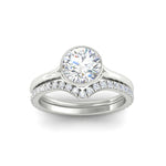 Load image into Gallery viewer, round-cut-bezel-solitaire-ring-with-diamond-band-in-white-gold-FD11229ROANGLE5-NL-WG.jpg?v=1758702901