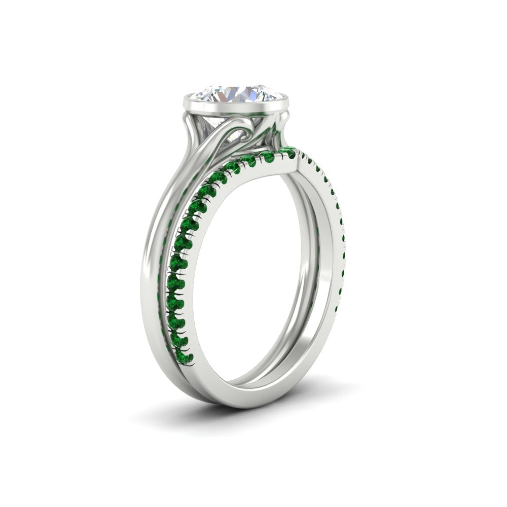 round-cut-bezel-solitaire-ring-with-emerald-band-in-white-gold-FD11229ROGEMGRANGLE2-NL-WG.jpg?v=1758702902