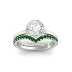 Load image into Gallery viewer, round-cut-bezel-solitaire-ring-with-emerald-band-in-white-gold-FD11229ROGEMGRANGLE5-NL-WG_074d5767-be68-4908-b443-13234954e592.jpg?v=1758702963
