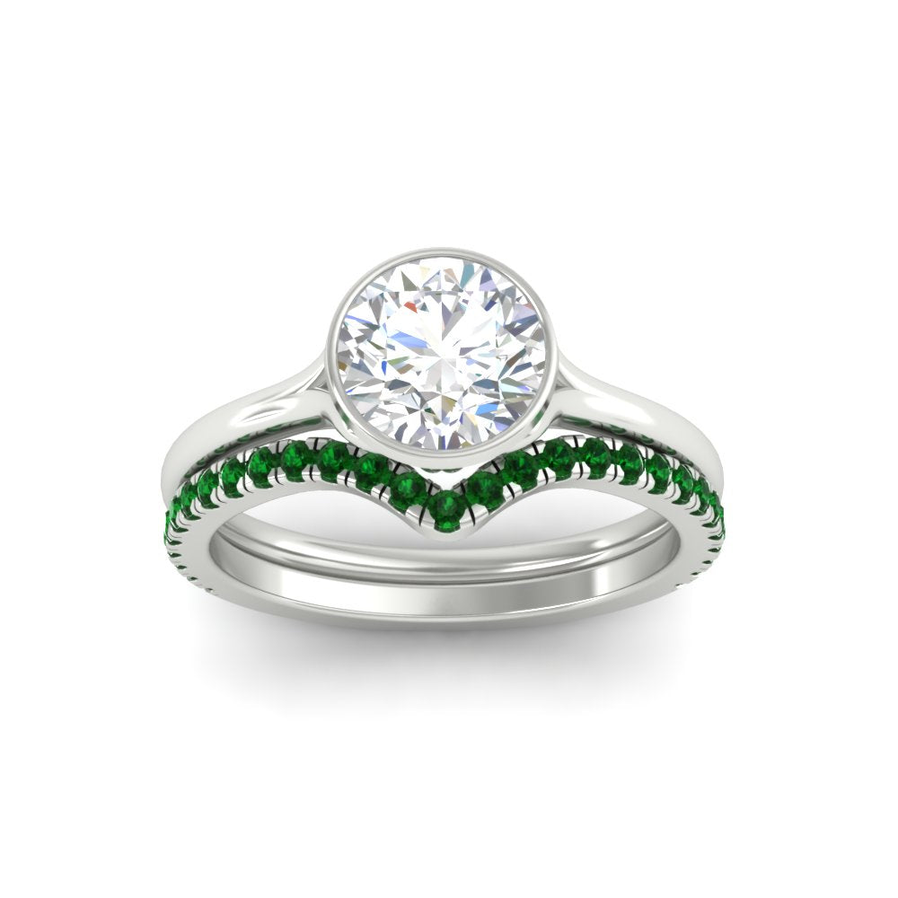 round-cut-bezel-solitaire-ring-with-emerald-band-in-white-gold-FD11229ROGEMGRANGLE5-NL-WG.jpg?v=1758702903