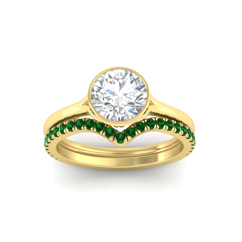round-cut-bezel-solitaire-ring-with-emerald-band-in-yellow-gold-FD11229ROGEMGRANGLE5-NL-YG.jpg?v=1758702902