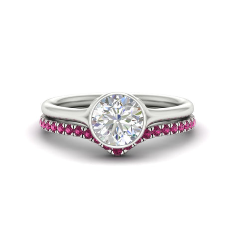 round-cut-bezel-solitaire-ring-with-pink-sapphire-band-in-white-gold-FD11229ROGSADRPI-NL-WG.jpg?v=1758702902
