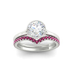 Load image into Gallery viewer, round-cut-bezel-solitaire-ring-with-pink-sapphire-band-in-white-gold-FD11229ROGSADRPIANGLE5-NL-WG_2de5e024-f072-4a3b-911c-b3f489c99ecd.jpg?v=1758702963
