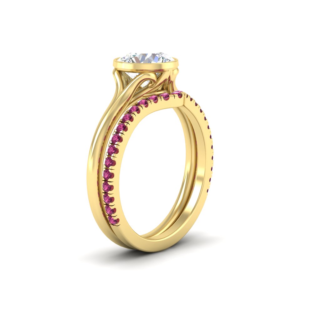 round-cut-bezel-solitaire-ring-with-pink-sapphire-band-in-yellow-gold-FD11229ROGSADRPIANGLE2-NL-YG_1201006c-eb91-41b7-89d6-f3581f5dcf6c.jpg?v=1758702963