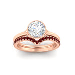 Load image into Gallery viewer, round-cut-bezel-solitaire-ring-with-ruby-band-in-rose-gold-FD11229ROGRUDRANGLE5-NL-RG_9628bf51-08af-4f09-90ed-a37718c94c93.jpg?v=1758702963
