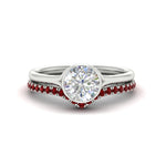 Load image into Gallery viewer, round-cut-bezel-solitaire-ring-with-ruby-band-in-white-gold-FD11229ROGRUDR-NL-WG_32cea54d-c7f9-414e-ba35-b96a6f993a76.jpg?v=1758702963
