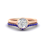 Load image into Gallery viewer, round-cut-bezel-solitaire-ring-with-sapphire-band-in-rose-gold-FD11229ROGSABL-NL-RG_f9b347db-fb20-4741-a826-62886fcce5d8.jpg?v=1758702963
