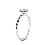 Load image into Gallery viewer, round-cut-black-diamond-halo-petite-engagement-ring-in-white-gold-FD8523RORGBLACKANGLE3-NL-WG