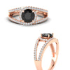 Load image into Gallery viewer, round-cut-black-diamond-halo-swirl-split-diamond-engagement-ring-in-rose-gold-FD11180RORGBLACK-NL-RG-GS.jpg