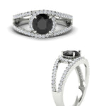 Load image into Gallery viewer, round-cut-black-diamond-halo-swirl-split-diamond-engagement-ring-in-white-gold-FD11180RORGBLACK-NL-WG-GS.jpg
