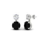Load image into Gallery viewer, round-cut-black-diamond-stud-earrings-with-drop-design-in-white-gold-fdear11550rogblackangle1-nl-wg.jpg?v=1769066477