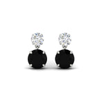 Load image into Gallery viewer, round-cut-black-diamond-stud-earrings-with-drop-design-in-white-gold-fdear11550rogblackangle2-nl-wg.jpg?v=1769066477