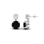 Load image into Gallery viewer, round-cut-black-diamond-stud-earrings-with-drop-design-in-white-gold-fdear11550rogblackangle3-nl-wg.jpg?v=1769066477