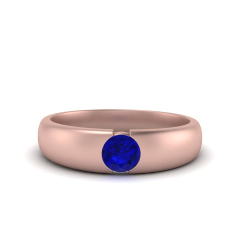Tapered Solitaire Mens Wedding Ring