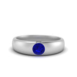 Load image into Gallery viewer, Tapered Solitaire Mens Wedding Ring
