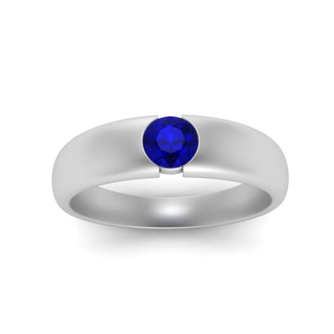 Tapered Solitaire Mens Wedding Ring