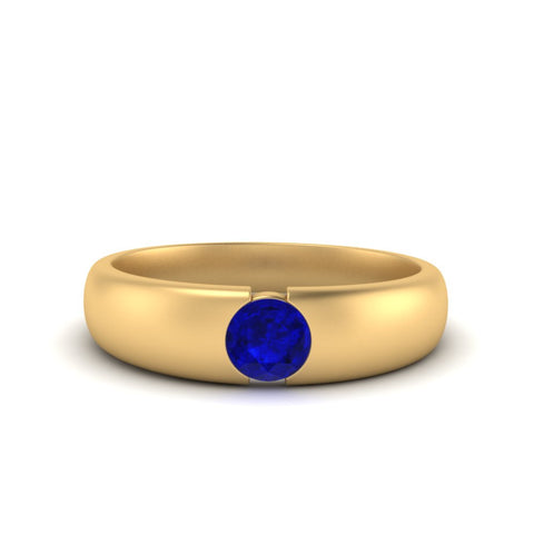 Tapered Solitaire Mens Wedding Ring