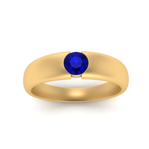 Tapered Solitaire Mens Wedding Ring