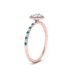 Load image into Gallery viewer, round-cut-blue-topaz-halo-petite-engagement-ring-in-rose-gold-FD8523RORGICBLTOANGLE3-NL-RG