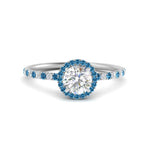 Load image into Gallery viewer, round-cut-blue-topaz-halo-petite-engagement-ring-in-white-gold-FD8523RORGICBLTOANGLE3-NL-WG
