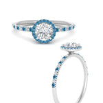 Load image into Gallery viewer, round-cut-blue-topaz-halo-petite-engagement-ring-in-white-gold-FD8523RORGICBLTOANGLE3-NL-WG
