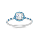 Load image into Gallery viewer, round-cut-blue-topaz-halo-petite-engagement-ring-in-white-gold-FD8523RORGICBLTOANGLE3-NL-WG
