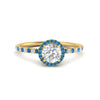 Load image into Gallery viewer, round-cut-blue-topaz-halo-petite-engagement-ring-in-yellow-gold-FD8523RORGICBLTOANGLE3-NL-YG