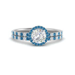 Load image into Gallery viewer, round-cut-blue-topaz-halo-wedding-ring-set-in-white-gold-FD8523ROGICBLTO-NL-WG

