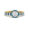 Load image into Gallery viewer, round-cut-blue-topaz-halo-wedding-ring-set-in-yellow-gold-FD8523ROGICBLTO-NL-YG
