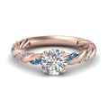 Thumbnail 51 - round-cut-blue-topaz-twisted-vine-engagement-ring-in-rose-gold-FD9127RORGICBLTO-NL-RG