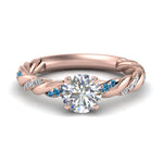 Load image into Gallery viewer, round-cut-blue-topaz-twisted-vine-engagement-ring-in-rose-gold-FD9127RORGICBLTO-NL-RG