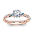 Thumbnail 52 - round-cut-blue-topaz-twisted-vine-engagement-ring-in-rose-gold-FD9127RORGICBLTOANGLE5-NL-RG