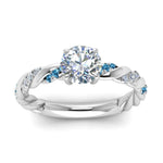 Load image into Gallery viewer, round-cut-blue-topaz-twisted-vine-engagement-ring-in-white-gold-FD9127RORGICBLTOANGLE5-NL-WG
