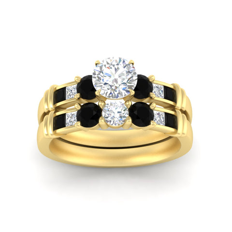 round-cut-bridal-ring-set-with-black-diamond-princess-channel-accents-in-yellow-gold-fdens286rogblackangle5-nl-yg.jpg