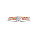 Load image into Gallery viewer, round-cut-cathedral-pave-diamond-engagement-ring-in-rose-gold-FD11145ROR-NL-RG
