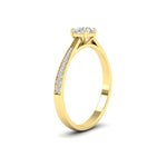 Load image into Gallery viewer, round-cut-cathedral-pave-diamond-engagement-ring-in-yellow-gold-FD11145RORANGLE2-NL-YG
