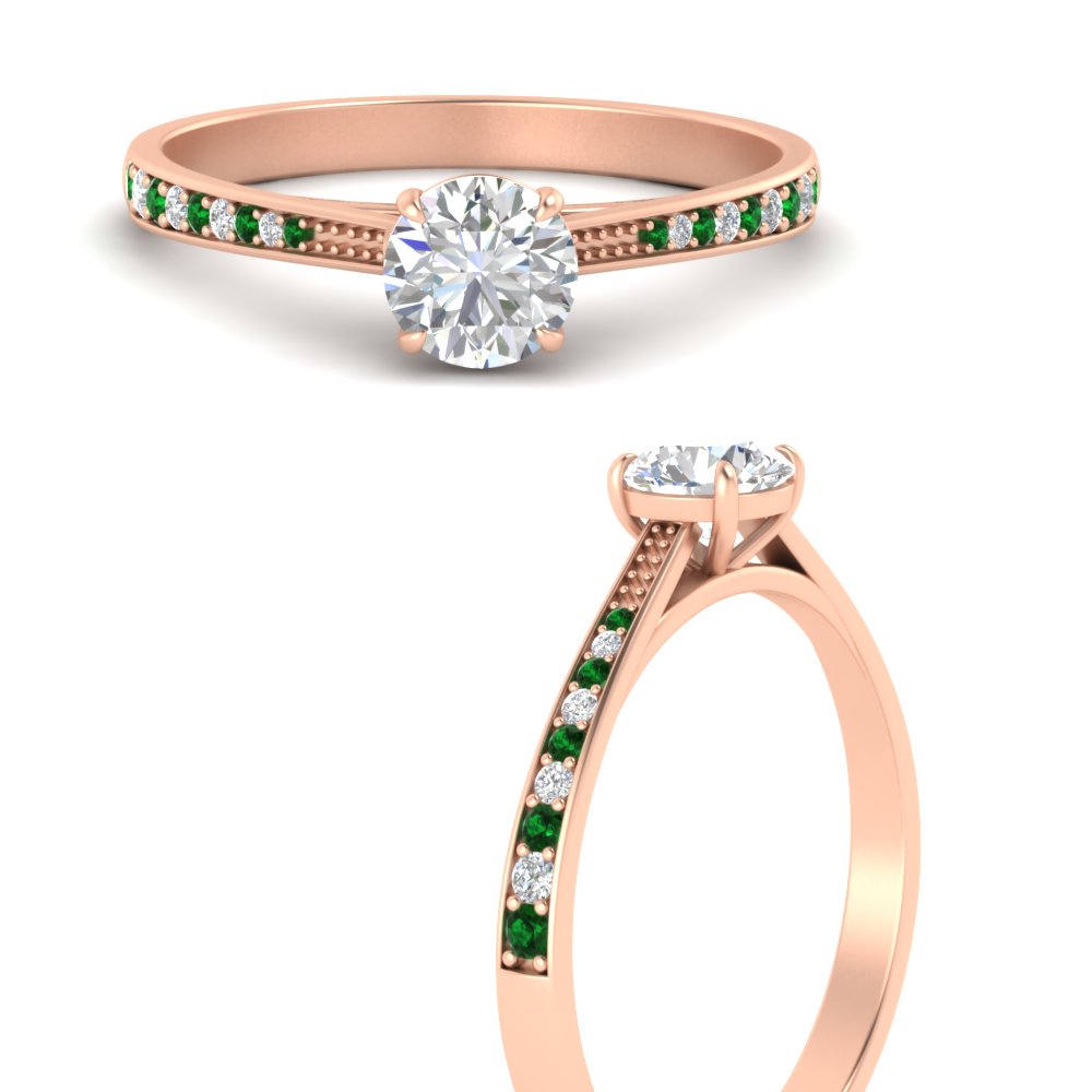 round-cut-cathedral-pave-diamond-engagement-ring-with-emerald-in-rose-gold-FD11145RORGEMGRANGLE3-NL-RG