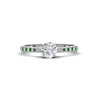 Load image into Gallery viewer, round-cut-cathedral-pave-diamond-engagement-ring-with-emerald-in-white-gold-FD11145RORGEMGR-NL-WG