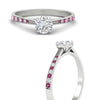Load image into Gallery viewer, round-cut-cathedral-pave-diamond-engagement-ring-with-pink-sapphire-in-white-gold-FD11145RORGSADRPIANGLE3-NL-WG