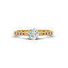 Load image into Gallery viewer, round-cut-cathedral-pave-diamond-engagement-ring-with-pink-sapphire-in-yellow-gold-FD11145RORGSADRPI-NL-YG