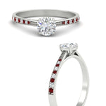 Load image into Gallery viewer, round-cut-cathedral-pave-diamond-engagement-ring-with-ruby-in-white-gold-FD11145RORGRUDRANGLE3-NL-WG
