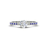 Load image into Gallery viewer, round-cut-cathedral-pave-diamond-engagement-ring-with-sapphire-in-white-gold-FD11145RORGSABL-NL-WG