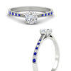 Load image into Gallery viewer, round-cut-cathedral-pave-diamond-engagement-ring-with-sapphire-in-white-gold-FD11145RORGSABLANGLE3-NL-WG