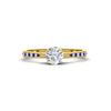 Load image into Gallery viewer, round-cut-cathedral-pave-diamond-engagement-ring-with-sapphire-in-yellow-gold-FD11145RORGSABL-NL-YG