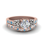 Load image into Gallery viewer, round-cut-celtic-diamond-ring-and-matching-band-with-blue-topaz-in-14K-rose-gold-FDENS2255B4ROGICBLTO-NL-RG_6511d7fa-1685-4a4f-8a12-bbcc74ec1b99?v=1757052332
